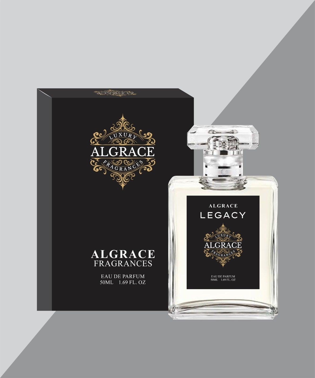 Legacy Perfume bottle and box by AlGrace Fragrances – Chypre Fruity fragrance for men in Pakistan